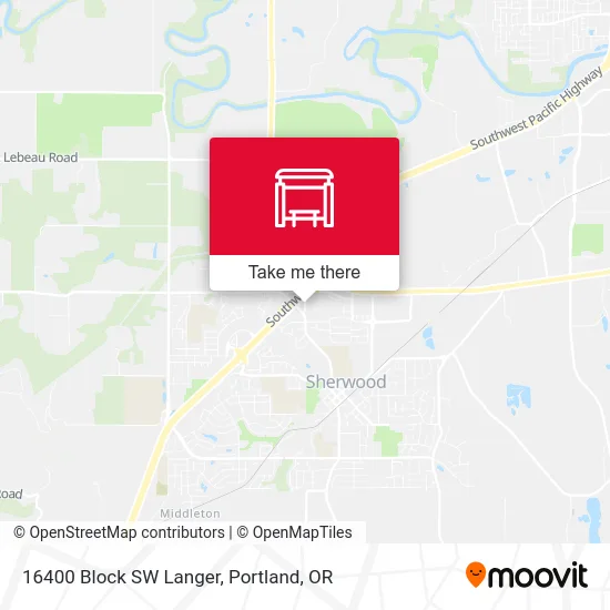 16400 Block SW Langer map