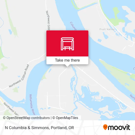 N Columbia & Simmons map