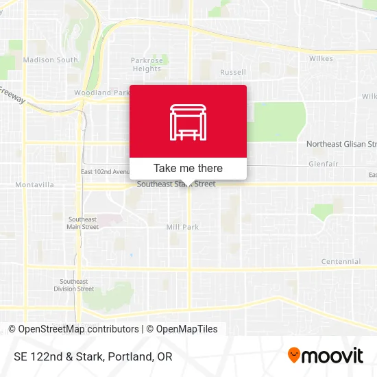SE 122nd & Stark map