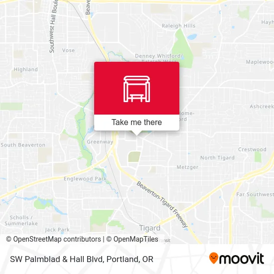 Mapa de SW Palmblad & Hall Blvd