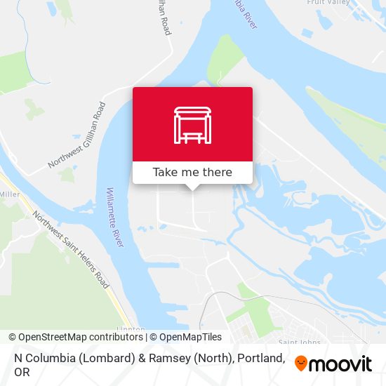 N Columbia (Lombard) & Ramsey (North) map