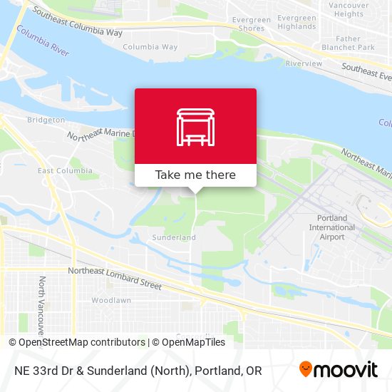 NE 33rd Dr & Sunderland (North) map