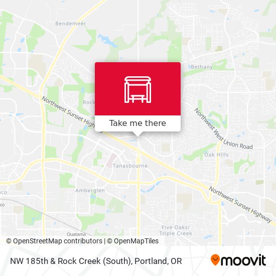 NW 185th & Rock Creek (South) map