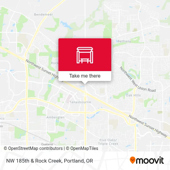 NW 185th & Rock Creek map