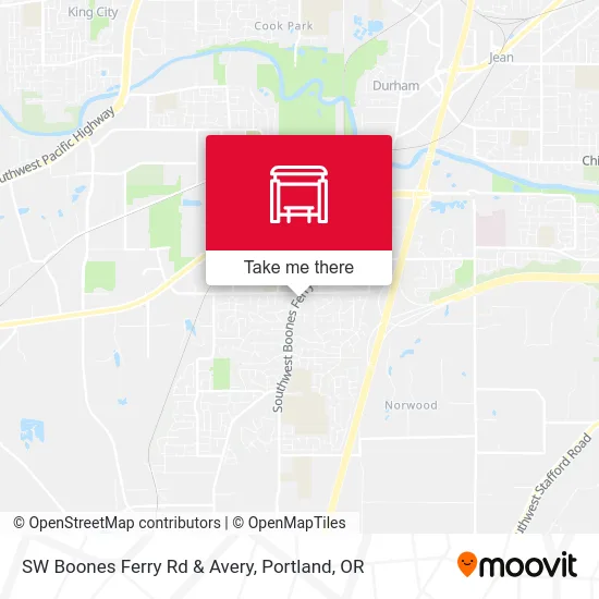 SW Boones Ferry Rd & Avery map