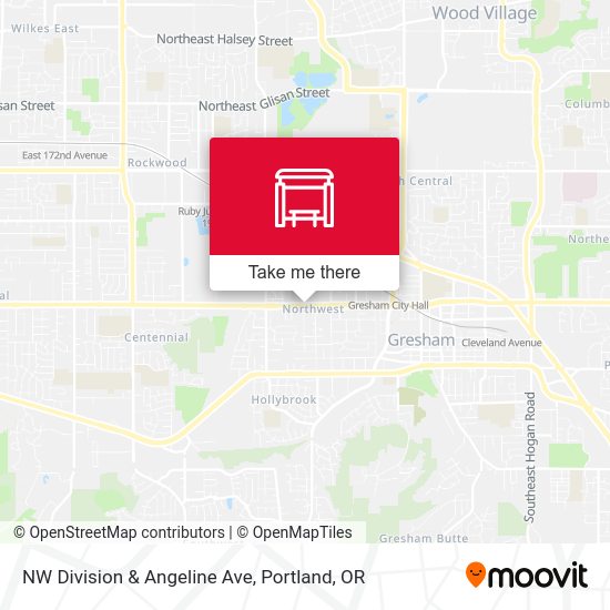 NW Division & Angeline Ave map