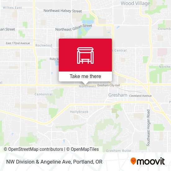 NW Division & Angeline Ave map