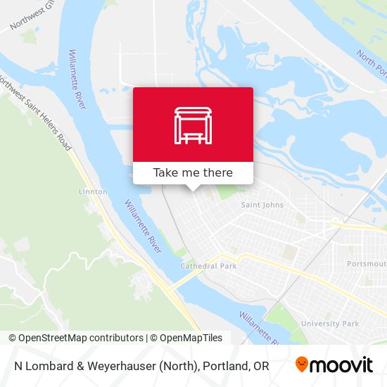 N Lombard & Weyerhauser (North) map