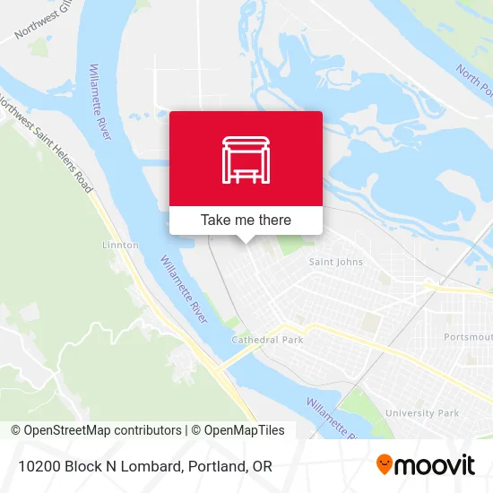 10200 Block N Lombard map