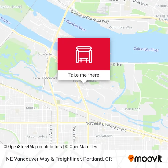 NE Vancouver Way & Freightliner map