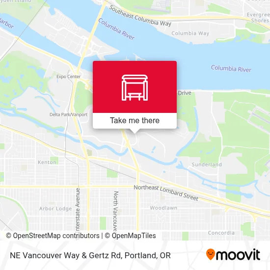 NE Vancouver Way & Gertz Rd map