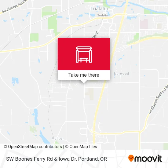 SW Boones Ferry Rd & Iowa Dr map