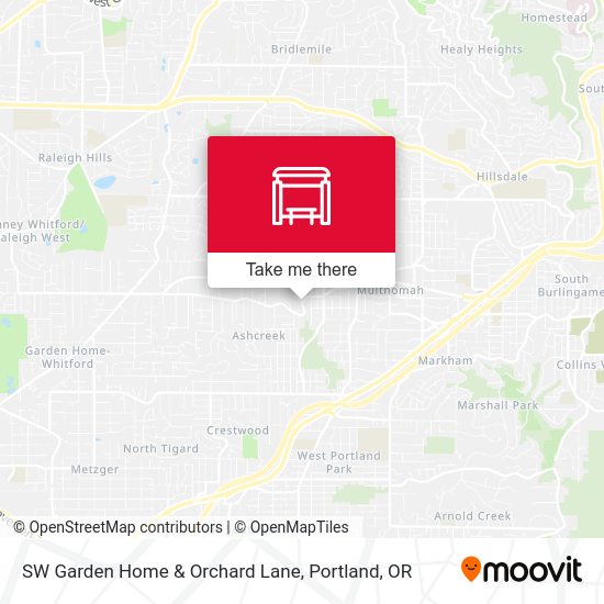 SW Garden Home & Orchard Lane map