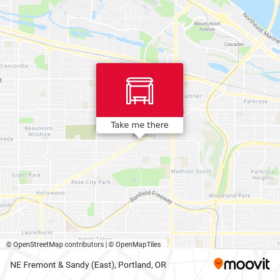 NE Fremont & Sandy (East) map