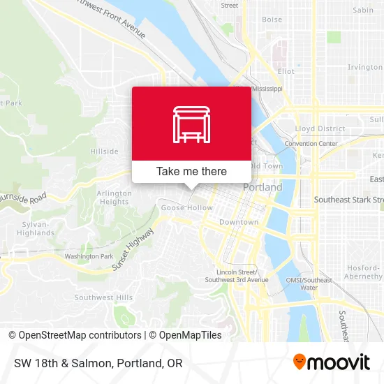 SW 18th & Salmon map