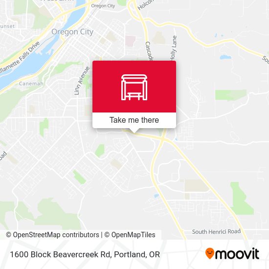 1600 Block Beavercreek Rd map
