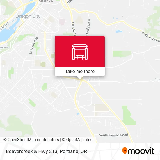 Beavercreek & Hwy 213 map