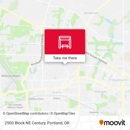 2500 Block NE Century map