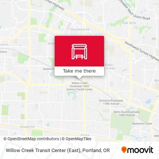 Willow Creek Transit Center (East) map