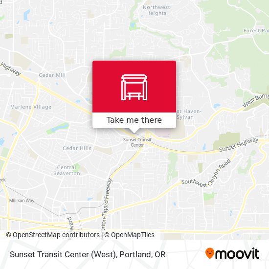 Mapa de Sunset Transit Center (West)