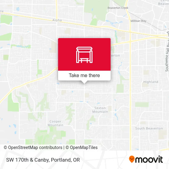 Mapa de SW 170th & Canby