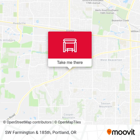 SW Farmington & 185th map