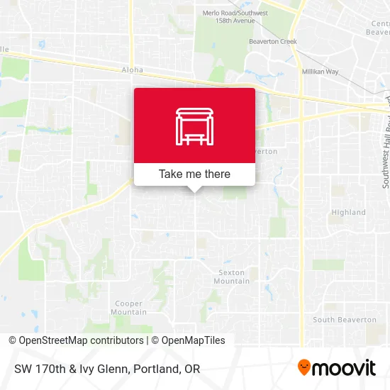 SW 170th & Ivy Glenn map