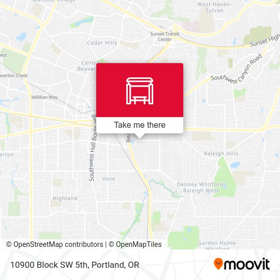 10900 Block SW 5th map