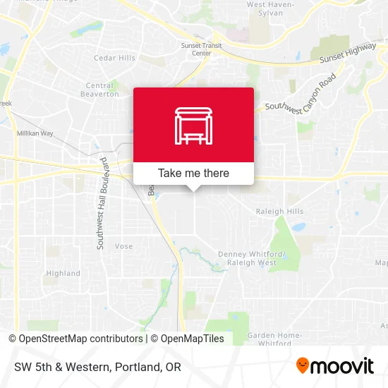 Mapa de SW 5th & Western