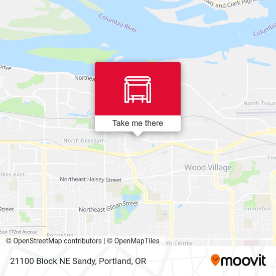 Mapa de 21100 Block NE Sandy