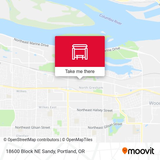 18600 Block NE Sandy map