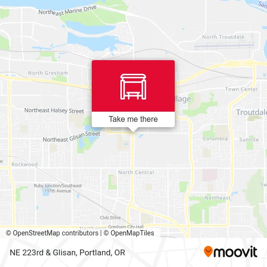 NE 223rd & Glisan map