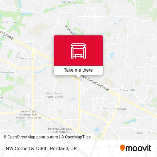 Mapa de NW Cornell & 158th