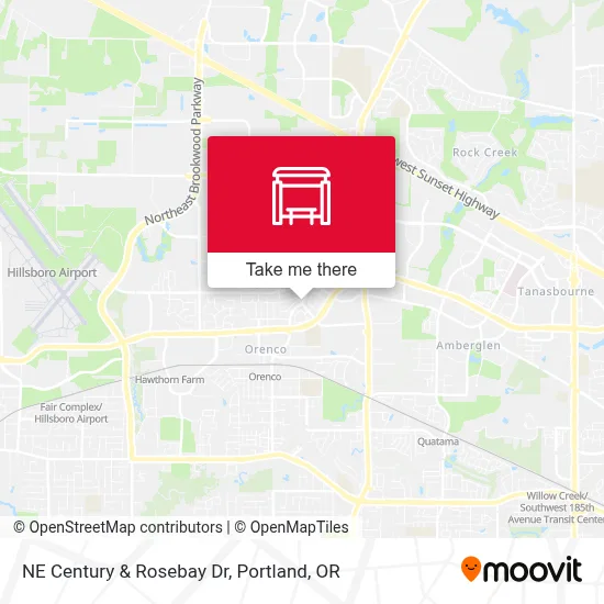 NE Century & Rosebay Dr map