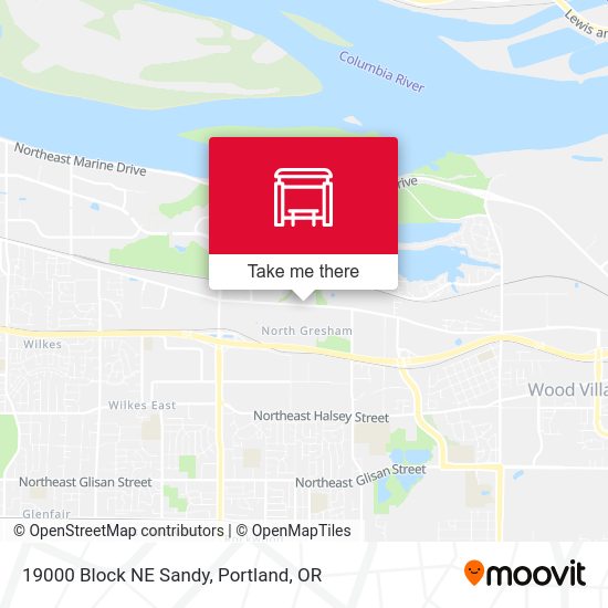 Mapa de 19000 Block NE Sandy