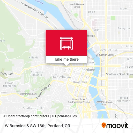 Mapa de W Burnside & SW 18th