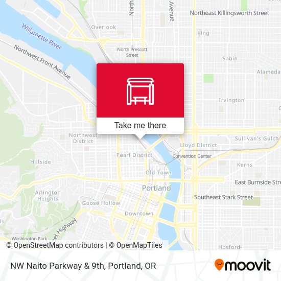 NW Naito Parkway & 9th map