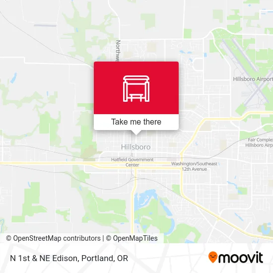 N 1st & NE Edison map