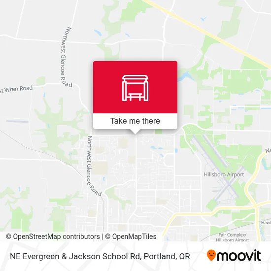 NE Evergreen & Jackson School Rd map