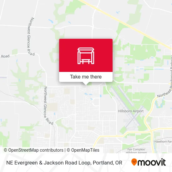 NE Evergreen & Jackson Road Loop map