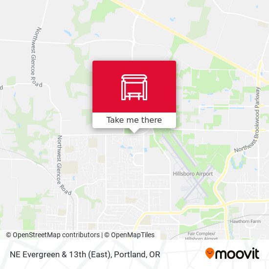 NE Evergreen & 13th (East) map