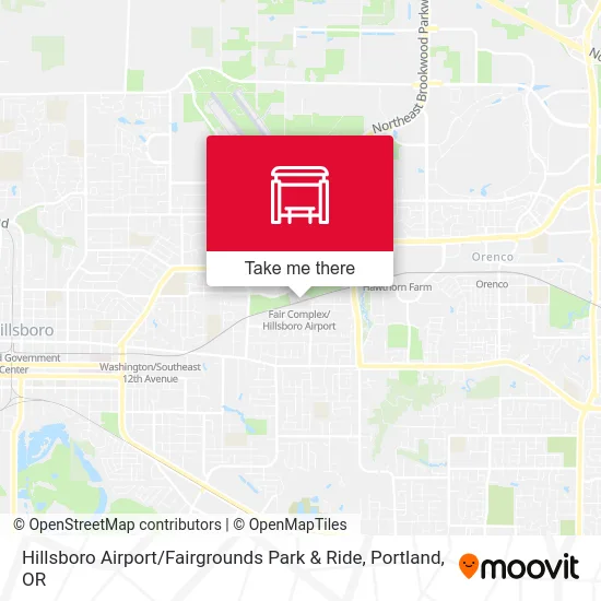 Mapa de Hillsboro Airport / Fairgrounds Park & Ride