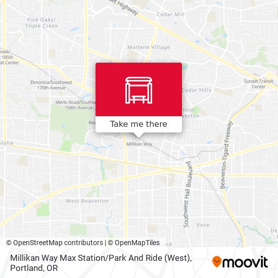 Mapa de Millikan Way Max Station / Park And Ride (West)