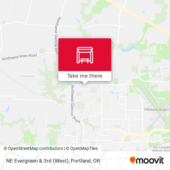 NE Evergreen & 3rd (West) map