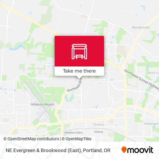 NE Evergreen & Brookwood (East) map