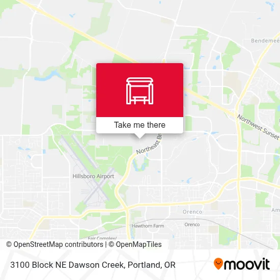 3100 Block NE Dawson Creek map