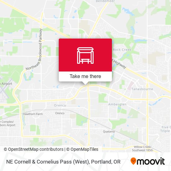 NE Cornell & Cornelius Pass (West) map