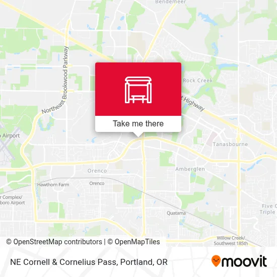 NE Cornell & Cornelius Pass map