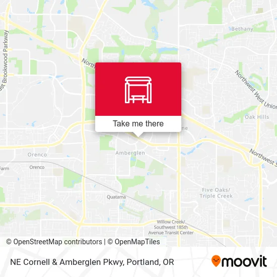 NE Cornell & Amberglen Pkwy map