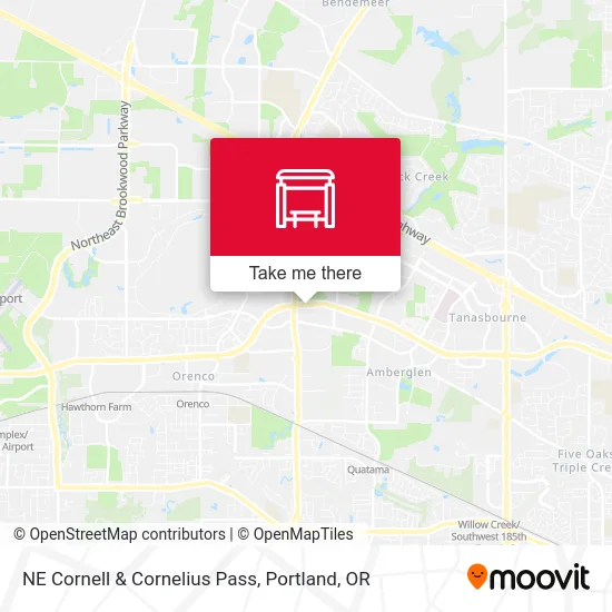 NE Cornell & Cornelius Pass map